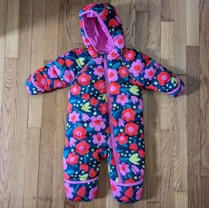 Hanna Andersson Snowsuit in Rosy Posy on Navy Size 6-12 Months